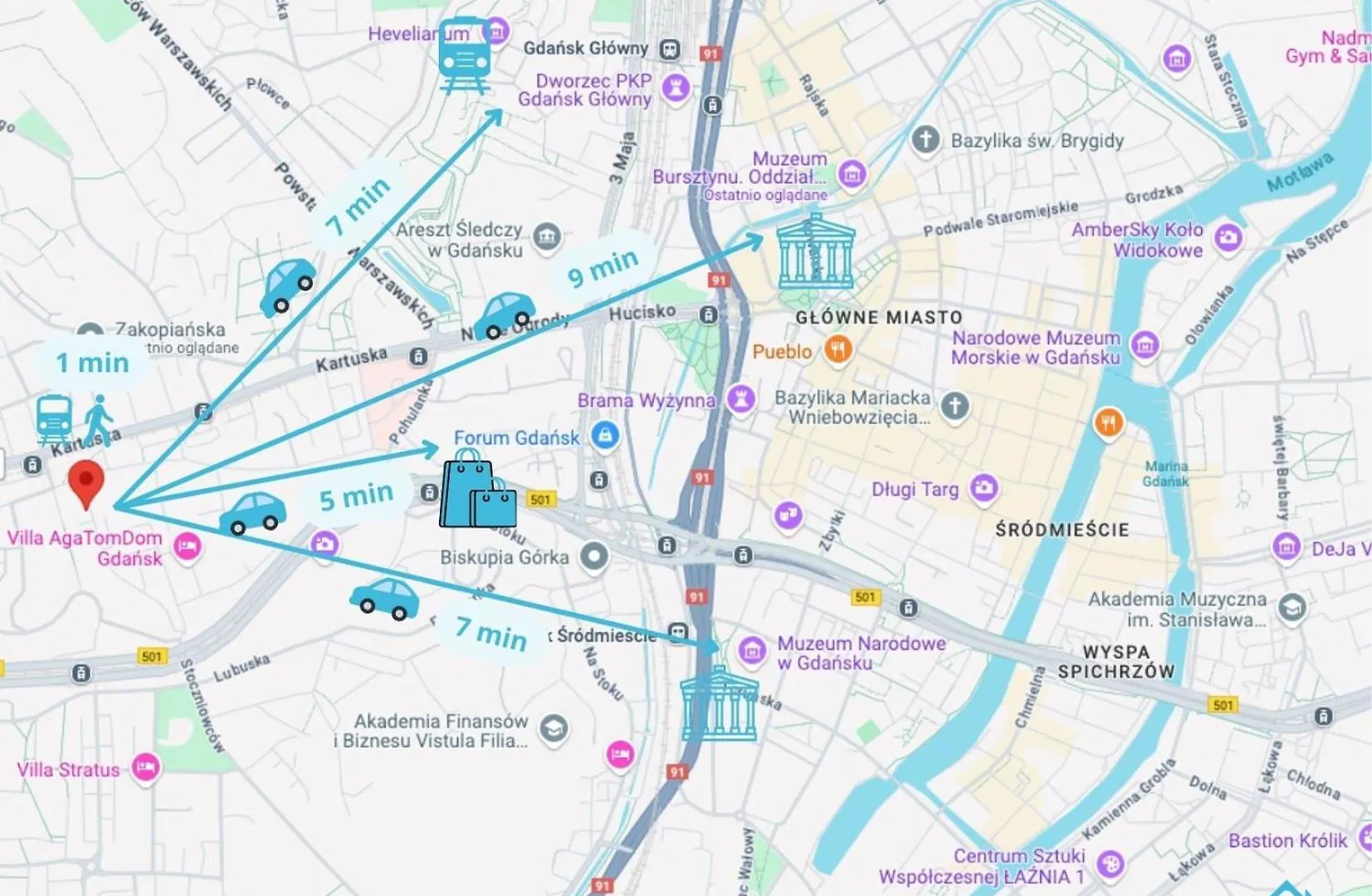 Uranus Room - 15 Min To Old Town Gdansk